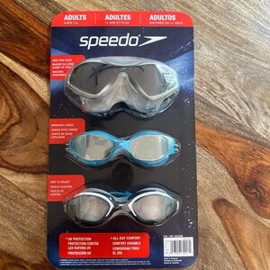 Speedo Wide View Swim Mask - Blue and Black